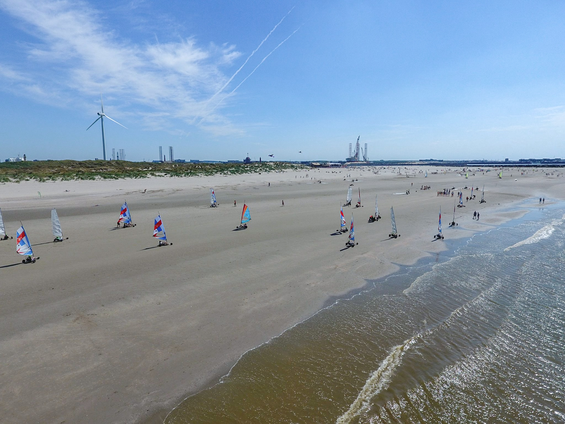 Blokarten op het strand