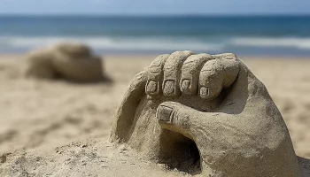 Of toch ontspannen een zandsculptuur maken